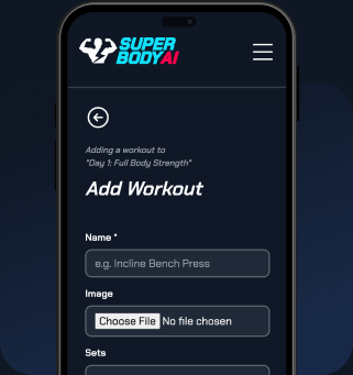 User creating custom workout plans