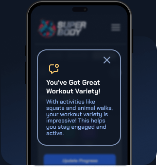 User creating personalized workout routines