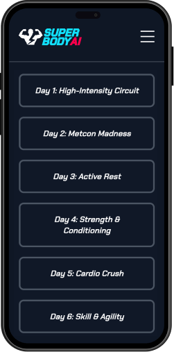 User reviewing AI generated workout plan